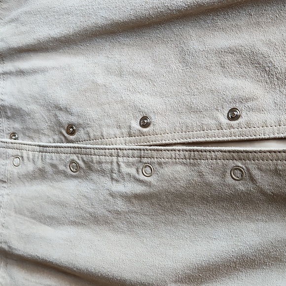 Northcrest cream suade leather womans jacket size small ( 6-8) - Picture 3 of 8